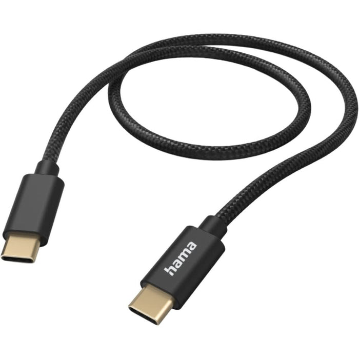 Cablu date HAMA Fabric 201547, USB-C - USB-C, 1.5m, negru WALTI