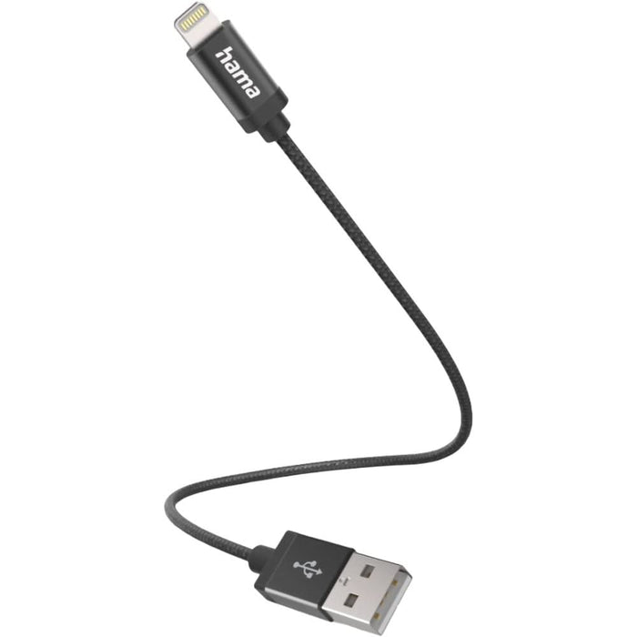 Cablu date HAMA 201578, USB-A - Lightning, 0.2m, negru WALTI