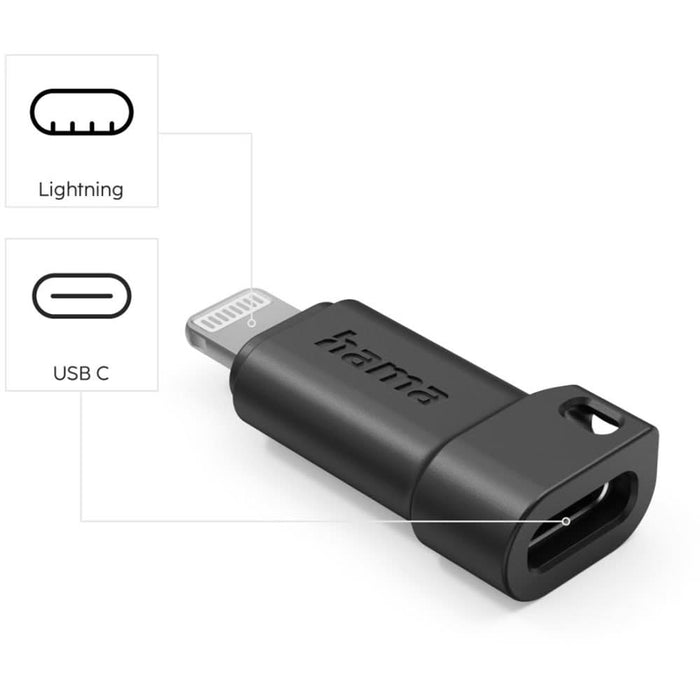 Adaptor HAMA 201734, USB-C - Lightning, negru WALTI