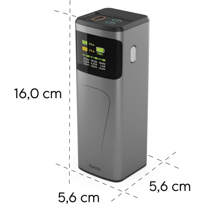 Baterie externa HAMA High Power 201741, 20000mAh, 2x USB-C, 1x USB-A, negru WALTI