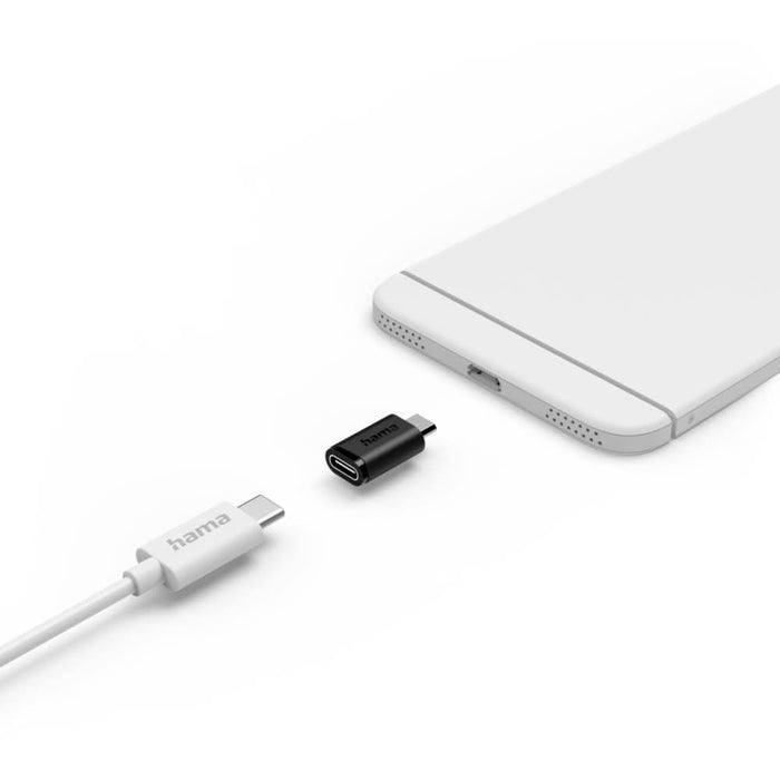 Adaptor HAMA 201744, Micro-USB - USB-C, 3 buc, negru WALTI