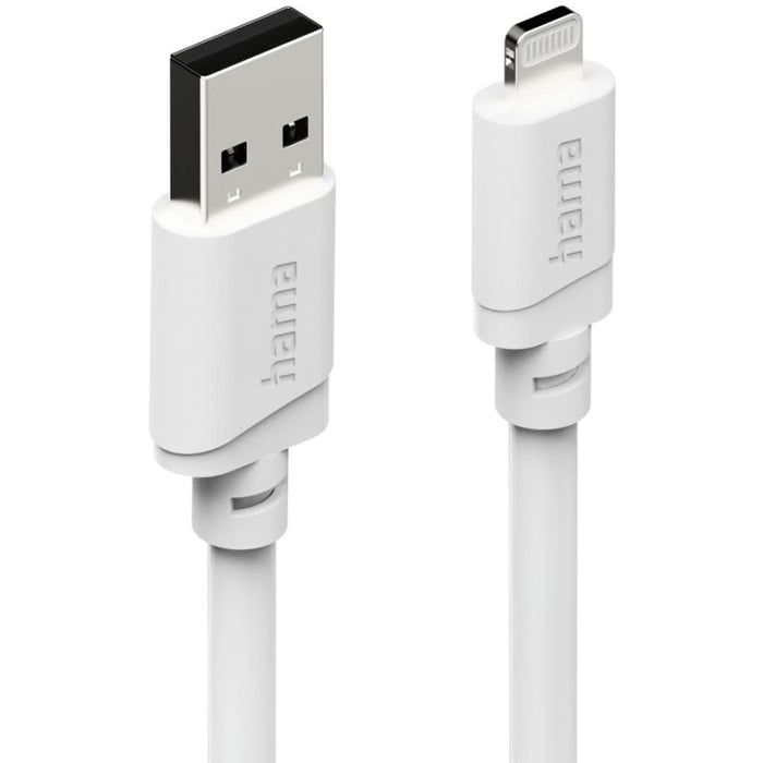 Cablu date HAMA 201801, USB-A - Lightning, 2m, alb WALTI