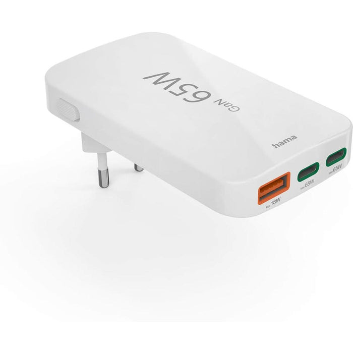 Incarcator retea HAMA 201976, 65W, 2x USB-C, 1x USB-A, alb WALTI