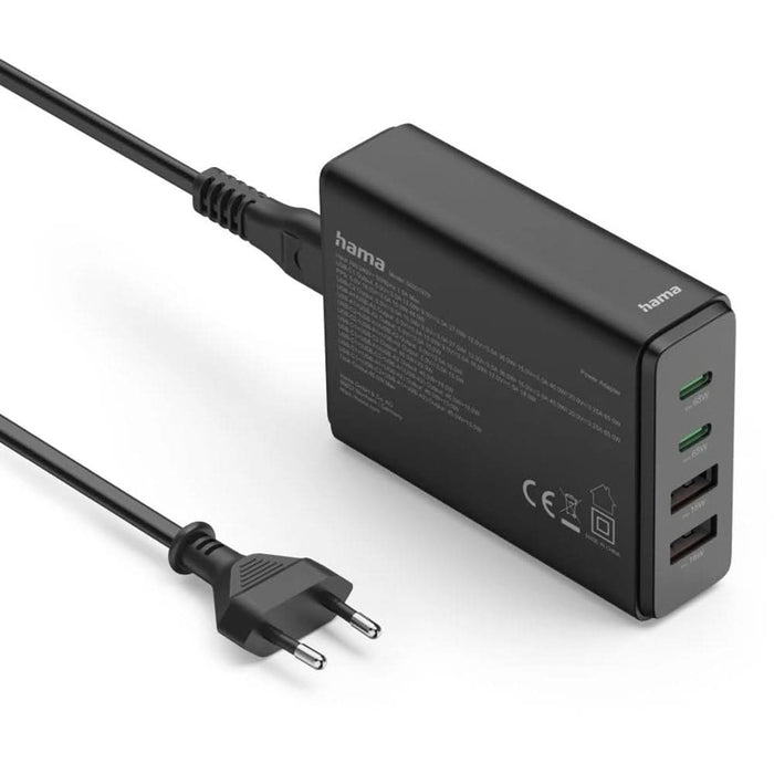 Statie incarcare HAMA 201979, 2x USB-C Power Delivery (PD) 65W, 2x USB-A, negru WALTI