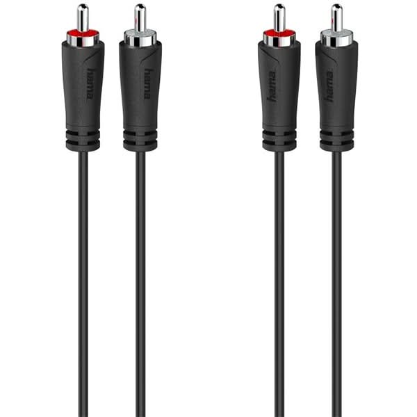Cablu audio RCA HAMA 205257, 1.5m, negru WALTI