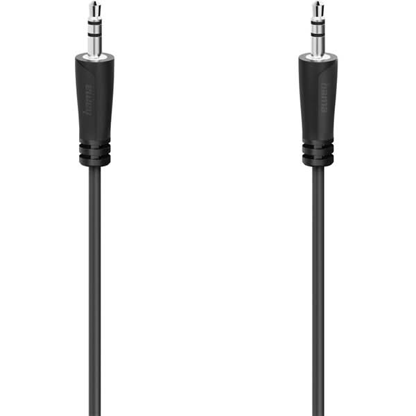 Cablu audio Jack 3.5 mm HAMA 205262, 1.5m, negru WALTI
