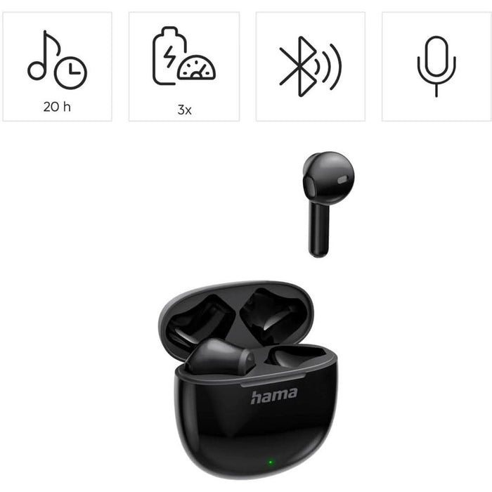 Casti HAMA Action One, True Wireless, Bluetooth, In-Ear, Microfon, negru WALTI