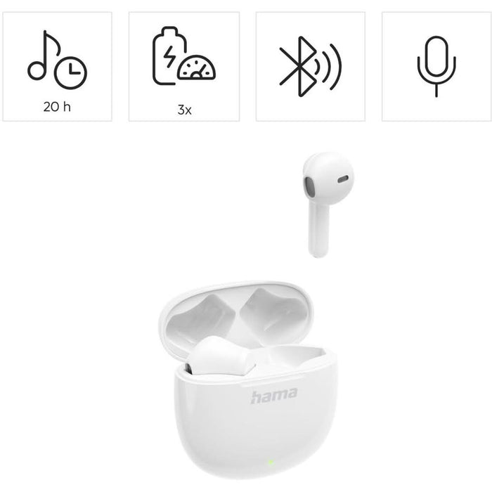 Casti HAMA Action One, True Wireless, Bluetooth, In-Ear, Microfon, alb WALTI