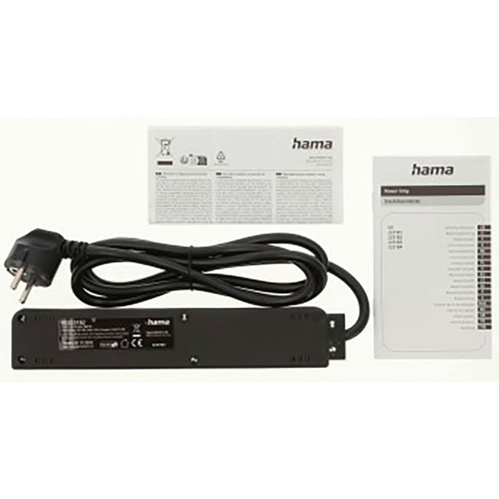 Prelungitor HAMA 223182, 3 prize, USB-A, 1.4m, negru WALTI