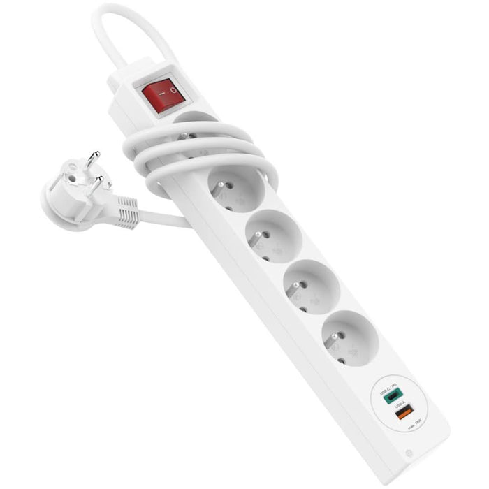 Prelungitor HAMA 223186, 5 prize, USB-C/A, 1.4m, alb WALTI