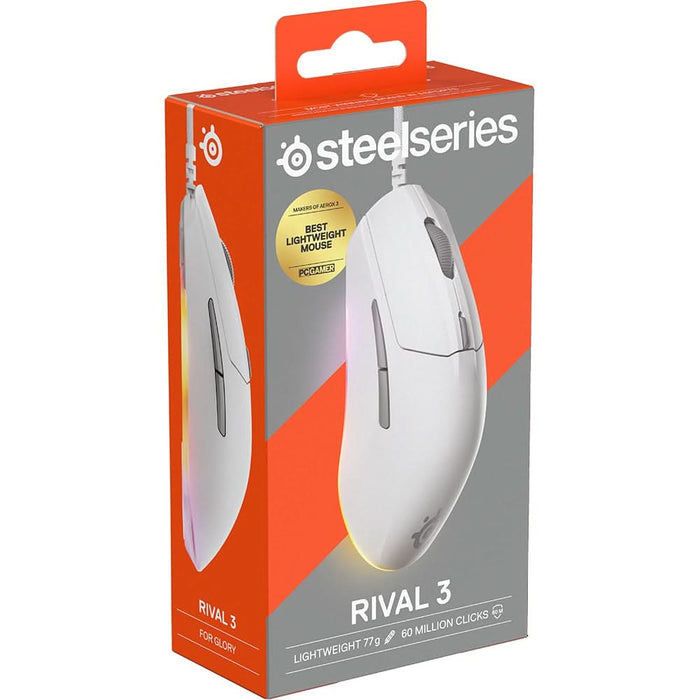 Mouse Gaming STEELSERIES Rival 3 Gen 2, 8500 dpi, alb WALTI