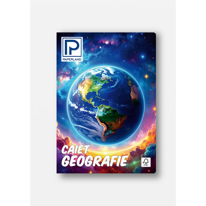 PAPERLAND Caiet Geografie Portrait A4 24 File 70 g 10 bucati WALTI