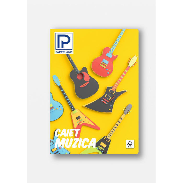 PAPERLAND Caiet Muzica Portrait A4 24 File 70 g 10 bucati WALTI
