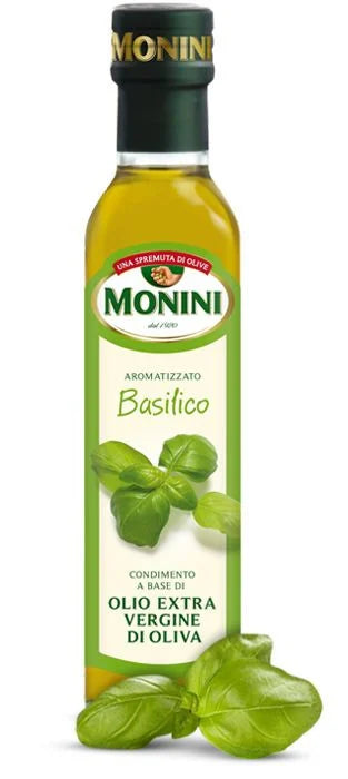 MONINI Condiment cu Ulei Extravirgin Aromatizat Busuioc 250 ml - WALTI WALTI
