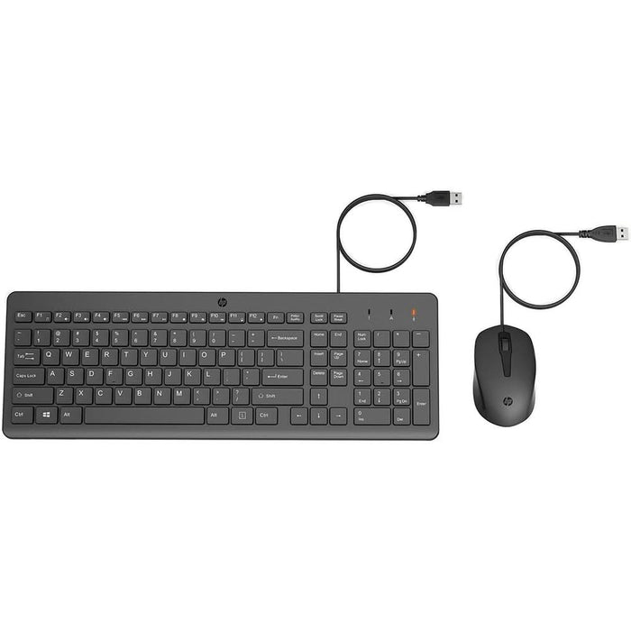 Kit tastatura si mouse cu fir HP 150, USB, negru WALTI