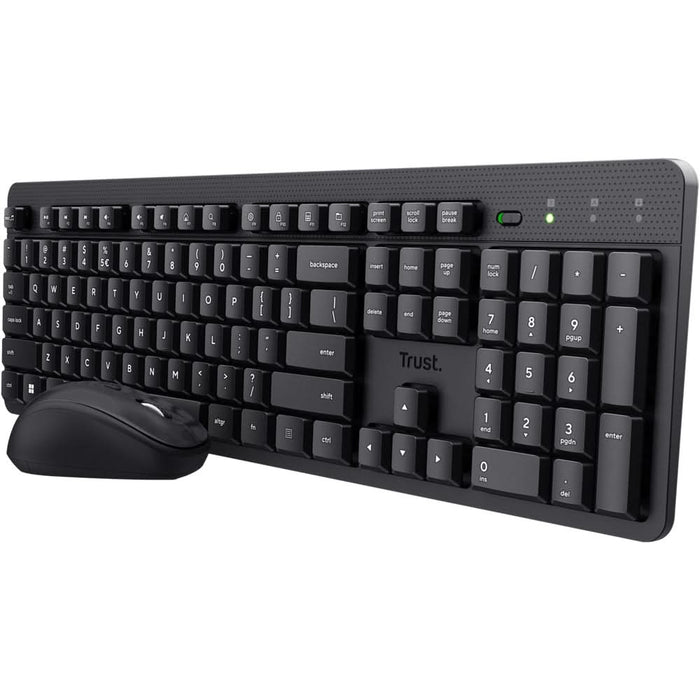 Kit tastatura si mouse Wireless TRUST Ody II 25018, USB, negru WALTI