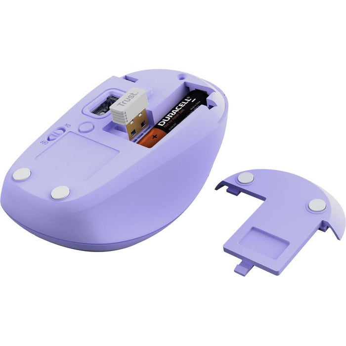 Mouse Wireless TRUST Yvi+ Multi-Device, 1600 dpi, violet WALTI