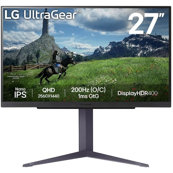 Monitor Gaming LED Nano IPS LG UltraGear 27GS85Q-B, 27", QHD, 200Hz OC, AMD FreeSync, NVIDIA G-SYNC Compatibil, HDR 10, negru WALTI