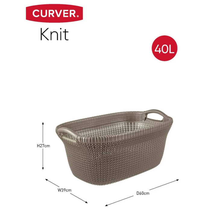 Curver Coș de rufe Knit 40L maro metalic - WALTI WALTI