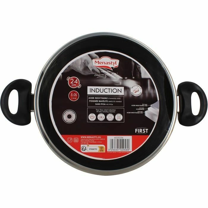 Caserolă Menastyl Gri 5 L Ø 24 cm - WALTI WALTI