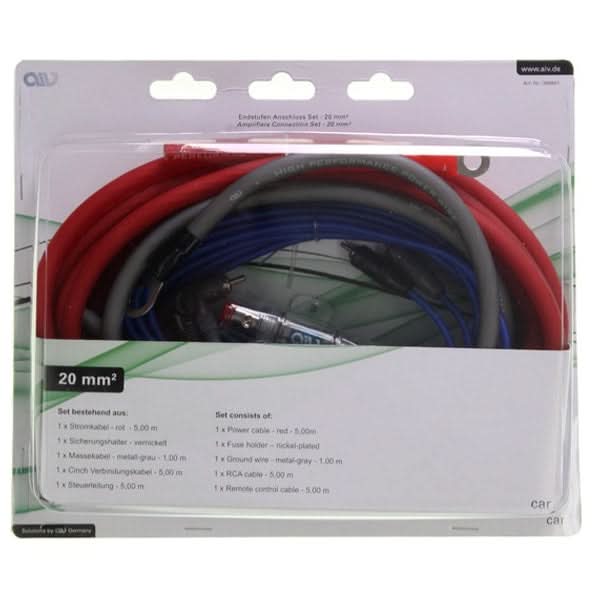 Kit cabluri  pentru amplificator auto AIV 350941, 5m, 20mm WALTI