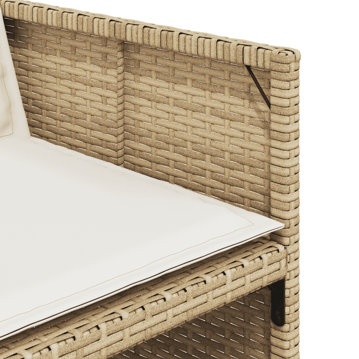 Set mobilier de grădină cu perne, 11 piese, bej, poliratan WALTI
