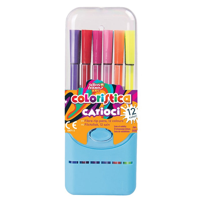 SCHOOL FRIENDLY COLORISTICA Carioci 12 culori WALTI