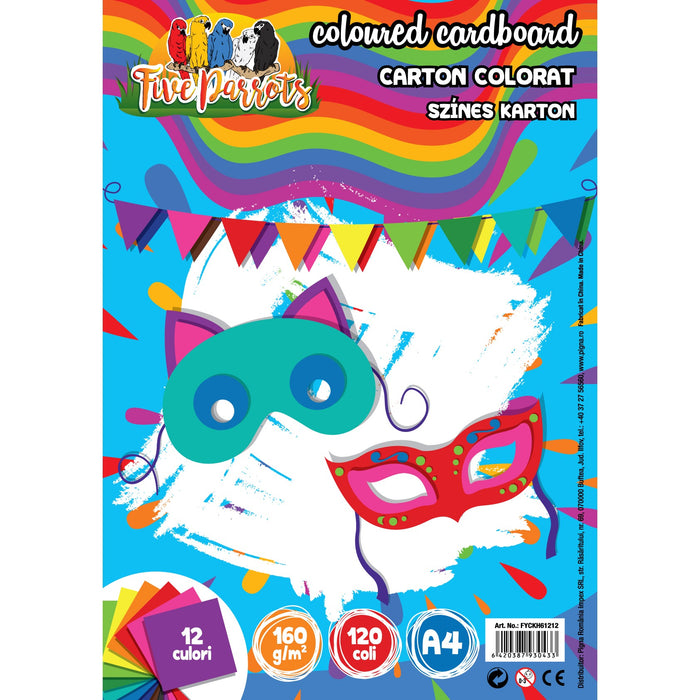 SCHOOL FRIENDLY COLORISTICA Carton A4 160 G 120 Coli 12 Culori/ Set WALTI