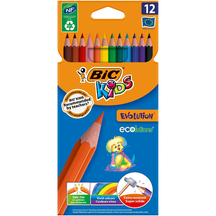 BiC Evolution Set 12 Creioane Colorate WALTI