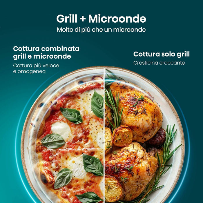 Cuptor cu microunde cu Grill Hisense H23MOBS5HG4 Negru 800 W 23 L - WALTI WALTI