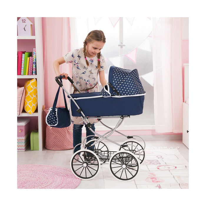 Cărucior pentru Păpuși Reig Classic Deluxe 70 x 42 x 89 cm Albastru - WALTI WALTI