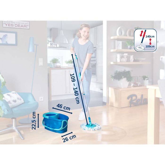 Set galeata cu storcator + mop + maner LEIFHEIT Clean Twist Ergo, turcoaz WALTI