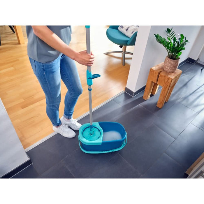 Set galeata cu storcator + mop + maner LEIFHEIT Clean Twist Ergo, turcoaz WALTI