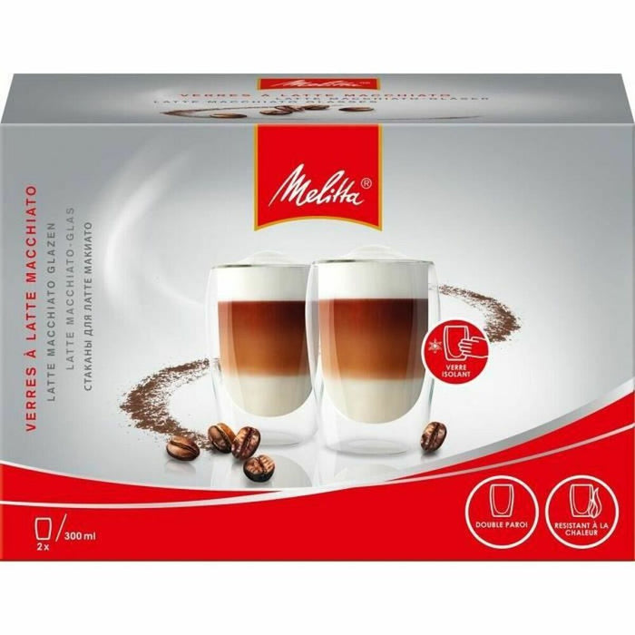 Pahar Melitta Machiatto Transparent 300 ml Cafea (2 Unități) - WALTI WALTI