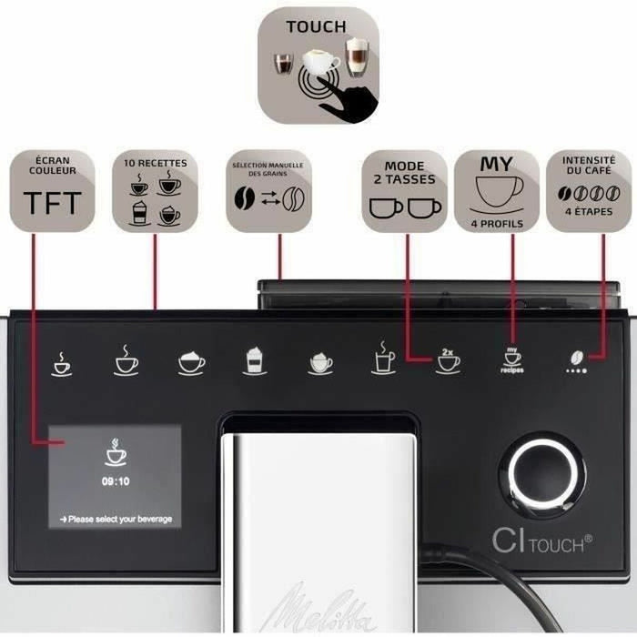 Aparat de cafea superautomat Melitta F630-111 Gri 1450 W 15 bar 1,8 L - WALTI WALTI