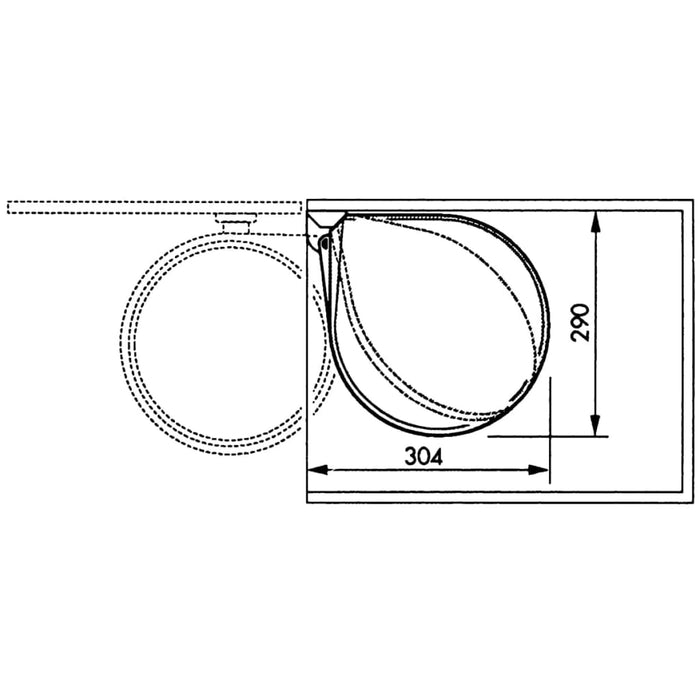 Hailo Coș de gunoi pentru dulap Compact-Box M, alb, 15 L 3555-101 - WALTI WALTI