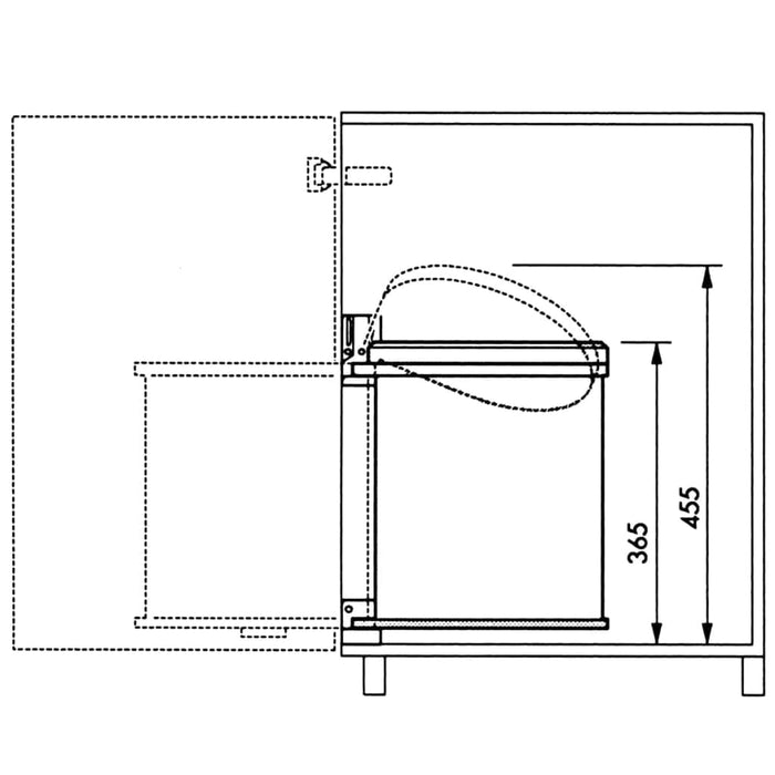 Hailo Coș de gunoi dulap Compact-Box M 15 L oțel inoxidabil 3555-101 - WALTI WALTI