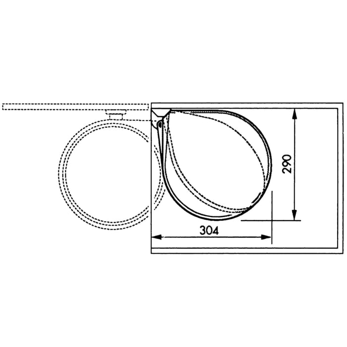 Hailo Coș de gunoi dulap Compact-Box M 15 L oțel inoxidabil 3555-101 - WALTI WALTI