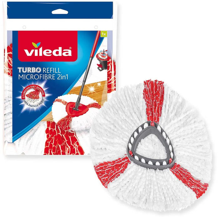 Rezerva mop VILEDA 46823 Easy Wring Turbo, alb-rosu WALTI