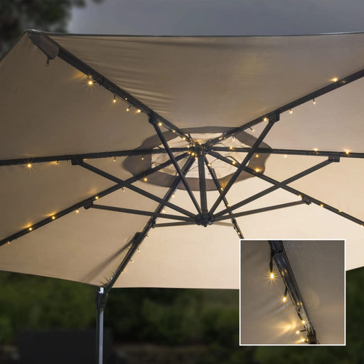 HI Instalație lumini solare cu LED pentru umbrelă, 130 cm - WALTI WALTI