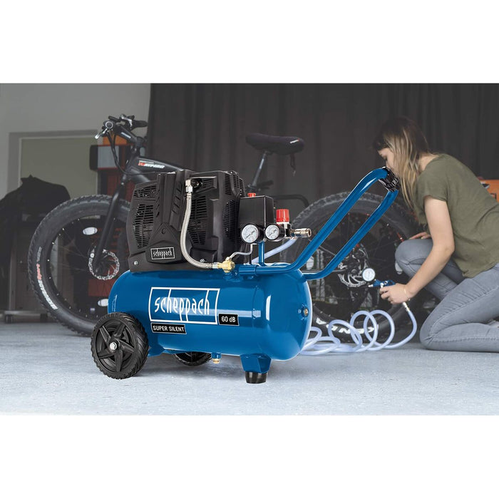 Compresor de aer Scheppach HC25Si Orizontal 1100 W 8 bar 24 L - WALTI WALTI