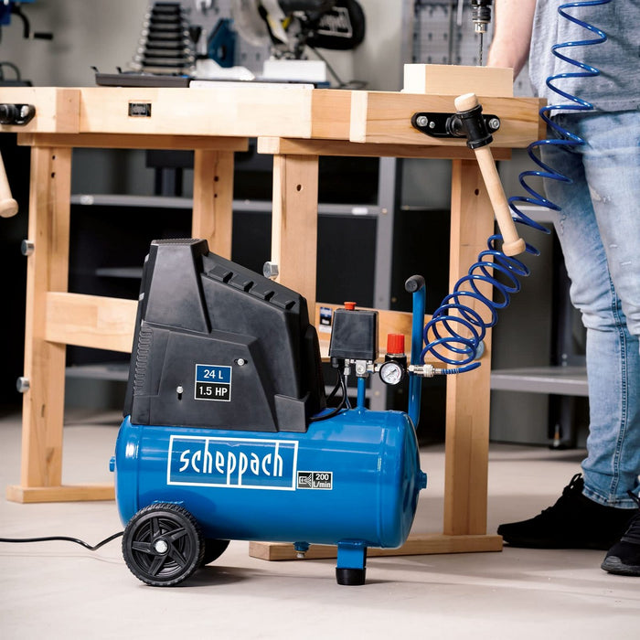 Compresor de aer Scheppach HC30o 1100 W 8 bar 24 L - WALTI WALTI
