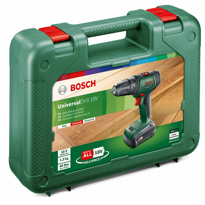 Set burghiu și accesorii BOSCH Universaldrill 18 Power 4All 18 V 40 Nm - WALTI WALTI
