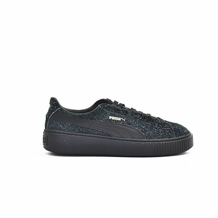 Pantofi sport pentru femei Puma Suede Platform Eletal Negru - WALTI