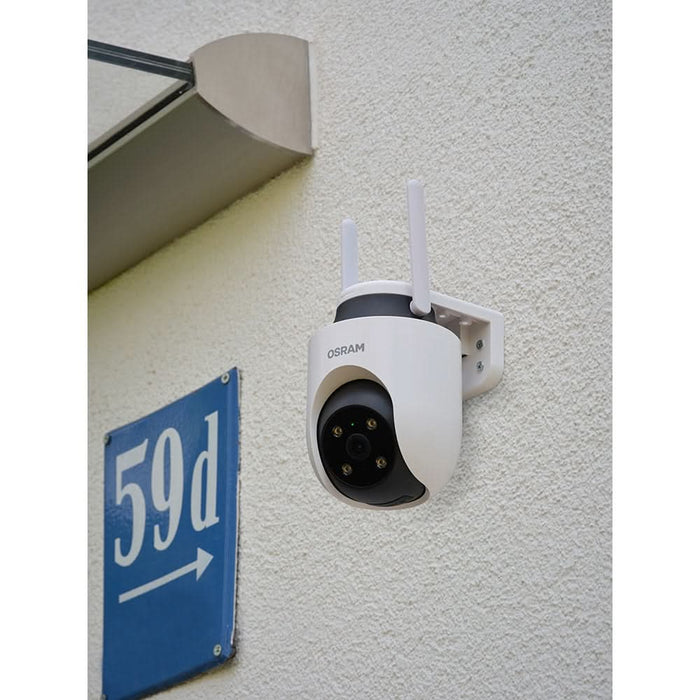 Camera IP Wireless OSRAM Smart+, 2K QHD, 4MP, IR, Night Vision, alb WALTI
