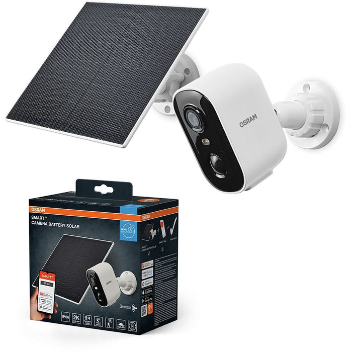 Camera IP Wireless OSRAM Smart+, 2K QHD, 4MP, panou solar, IR, Night Vision, alb WALTI