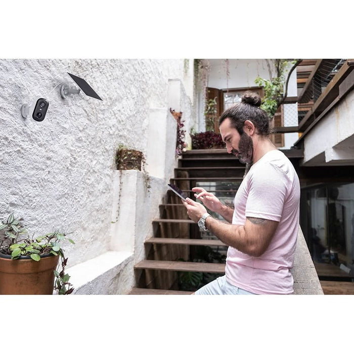 Camera IP Wireless OSRAM Smart+, 2K QHD, 4MP, panou solar, IR, Night Vision, alb WALTI