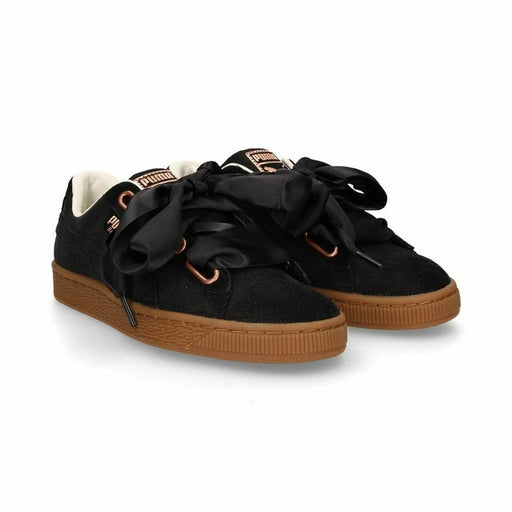 Pantofi sport pentru femei Puma  Basket Heart Corduroy Negru - WALTI