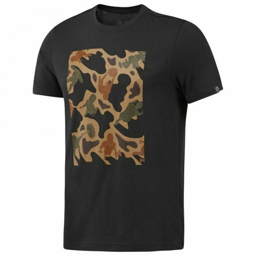 Tricou cu Mânecă Scurtă Bărbați Reebok Sportswear Training Camuflaj Negru - WALTI WALTI