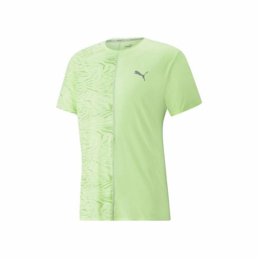 Tricou Sport cu Mânecă Scurtă Puma Run Graphic Verde lămâie - WALTI